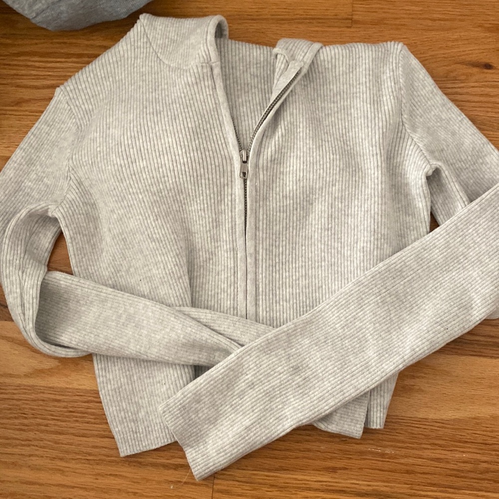 Brandy cropped zip up